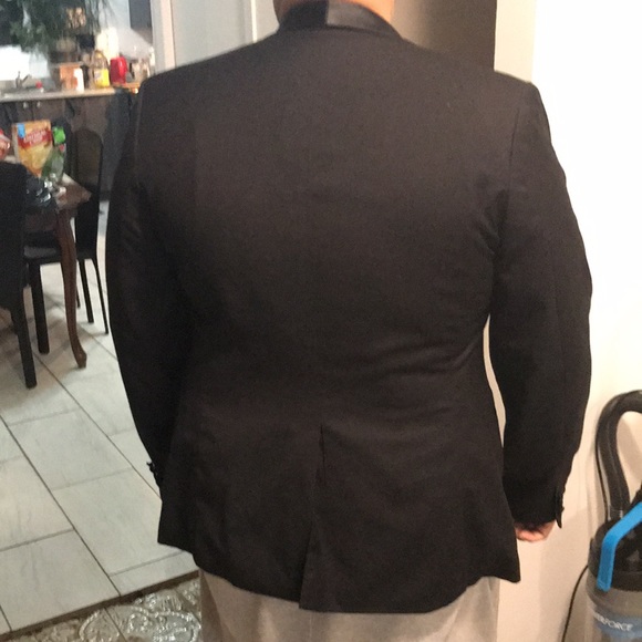 Men tuxedo blazer with satin colour slim fit - Picture 10 of 11